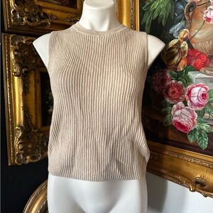 J. Crew Cream Ribbed Tank Top